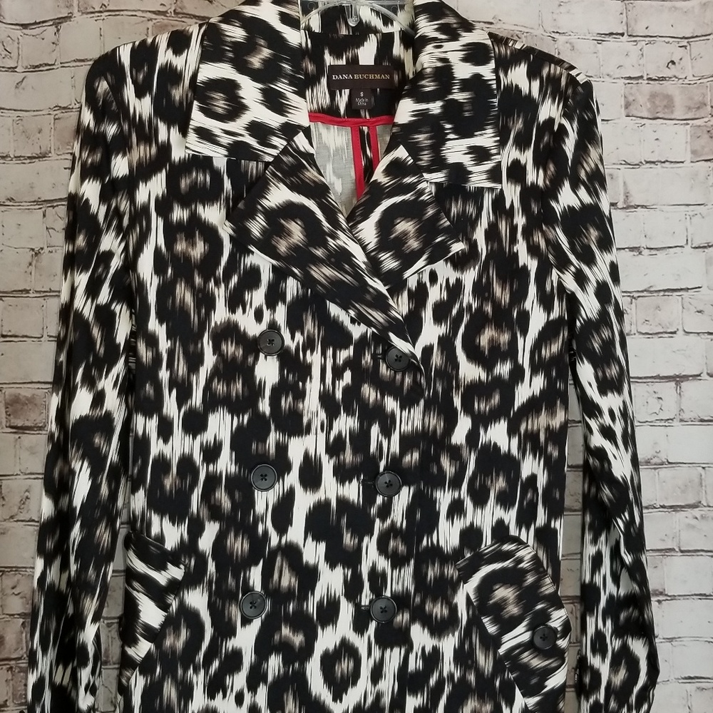 Dana Buchman Leopard Trench Coat - Picture 8 of 8